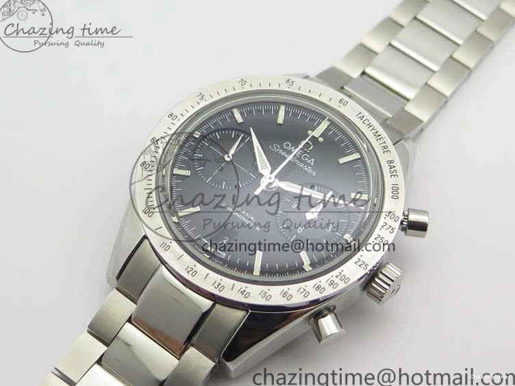 0213 Speedmaster ’57 Co-Axial OMF 1:1 Best Edition Black Dial White Markers On SS Bracelet A Durable 8146